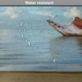 thumbnail image 6 of Ambesonne Nautical Place Mats Set of 4, Ship Wreck Landscape, Standard Size, Blue White, 6 of 6