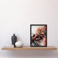 thumbnail image 2 of Grand Prix Red Race Car Action Shot Paint Splat Artwork Framed Wall Art Print A4, 2 of 4