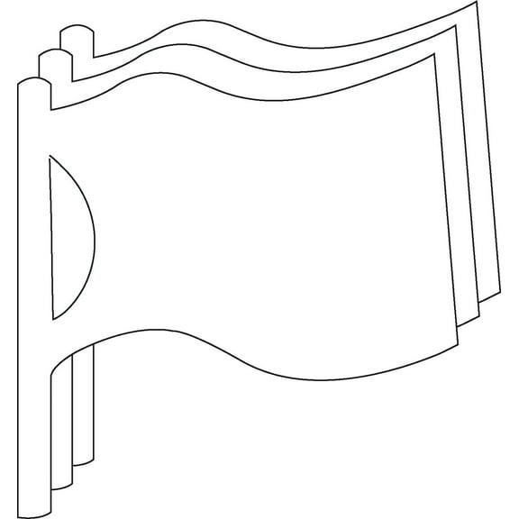 SHAPES ETC. Large Single Color Creative Foam Cut-Outs - Flag