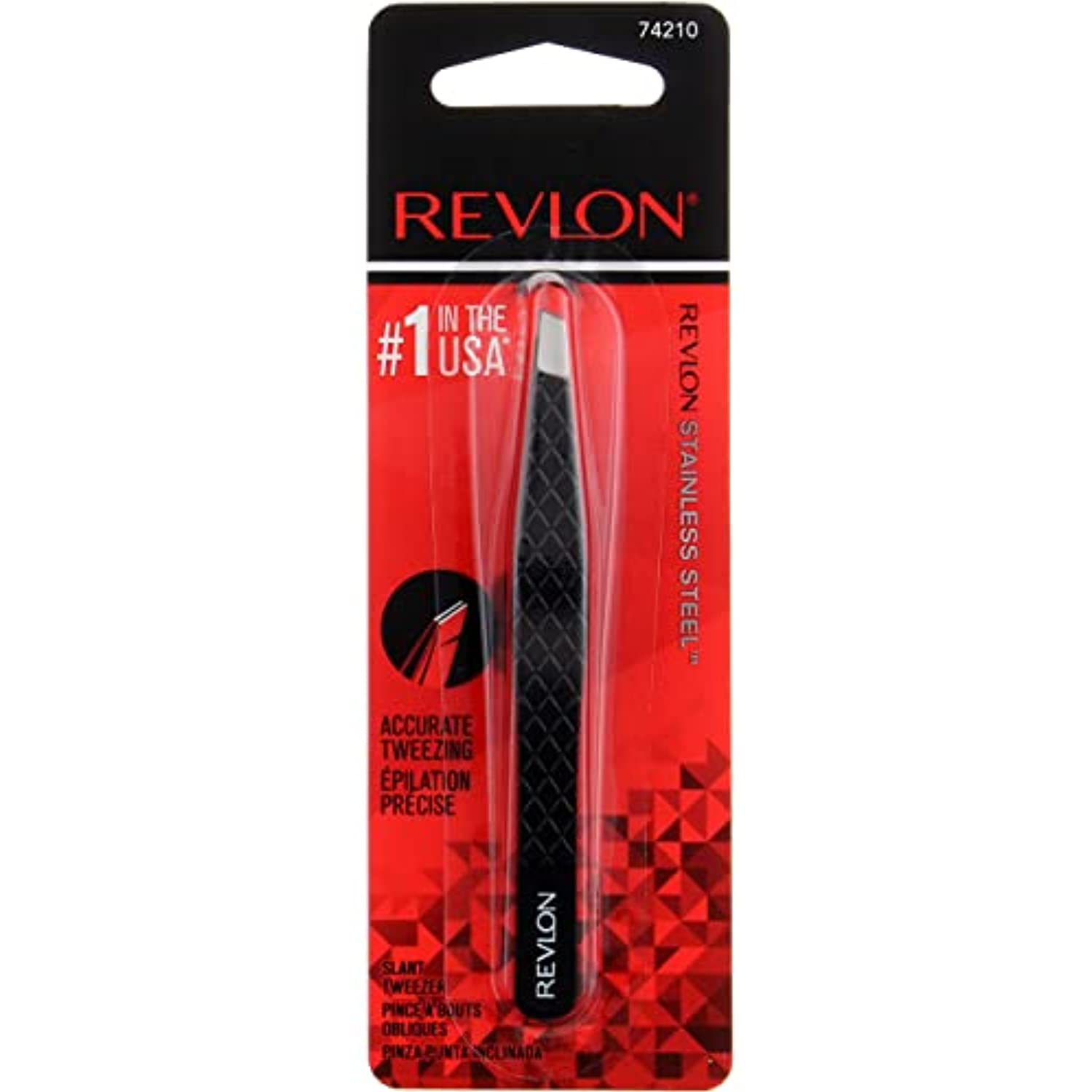 Revlon Expert Tweezer, Slant Tip (Pack Of 3)