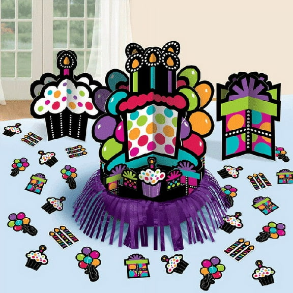 Various Party On Celebration Table Decorating Kit, 23 Piece, Decorative