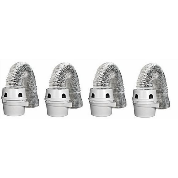 Dundas Jafine TDIDVKZW ProFlex Indoor Dryer Vent Kit with 4-Inch by 5-Foot ProFlex Duct (4-Pack)