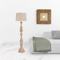 thumbnail image 2 of 63" Brown Polyresin Novelty Floor Lamp With Beige Linen Shade, 2 of 5