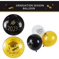 thumbnail image 4 of Globo de graduación 2023, juego de globos de 15 piezas, decoración de graduación de oro negro, decoración de globos de látex impresos para ceremonia, fiesta universitaria, 4 of 5