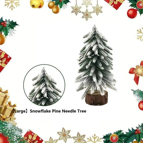 Mini adorno para árbol de Navidad | Decoración navideña de escritorio con diseño de cedro | Decoración navideña reutilizable para interiores y exteriores | Idea festiva para el hogar y un regalo