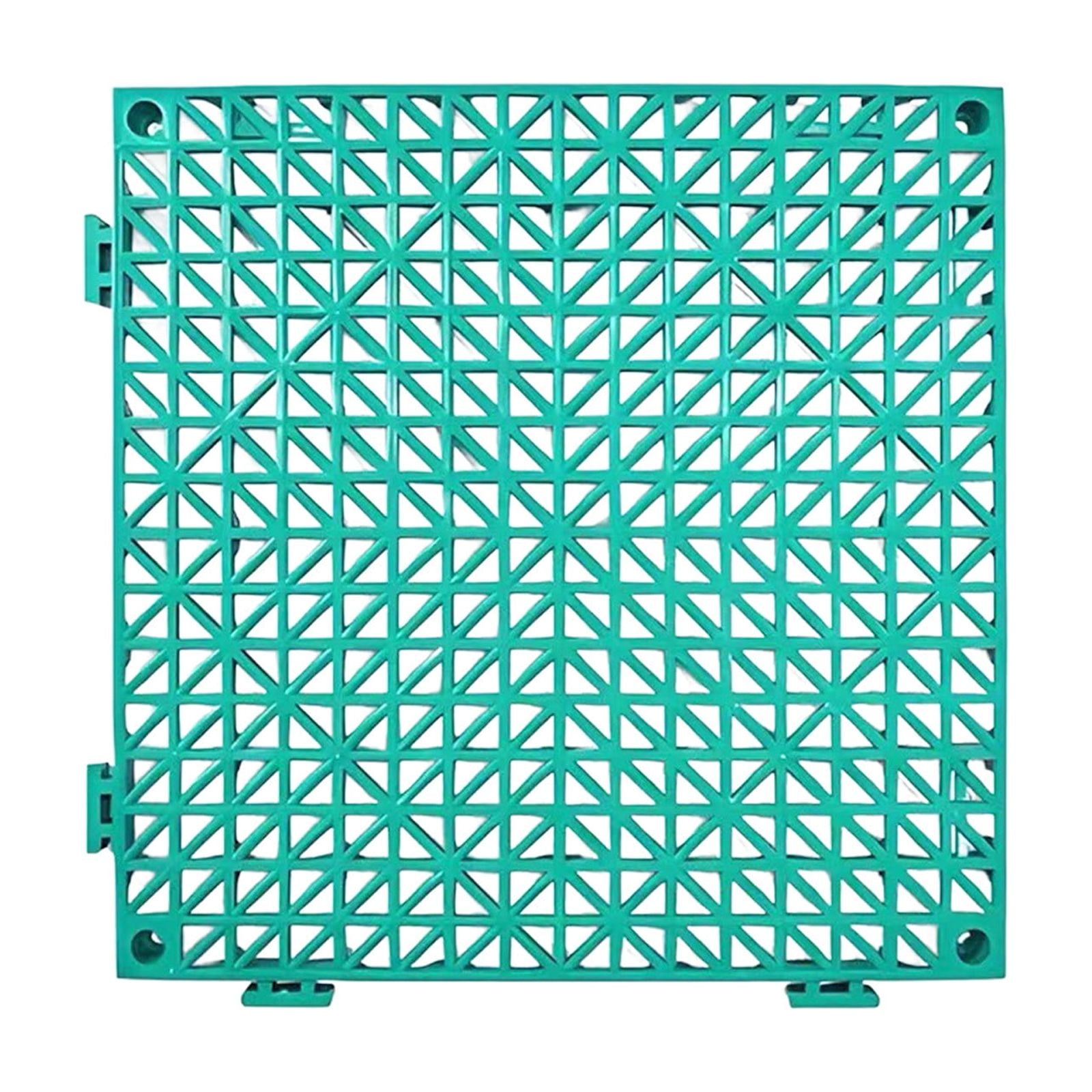 FAHKNS 12 PCS Interlocking Drainage Mat, 12"x12" Drainage Tiles Interlocking, PVC Non-Slip Splicing Interlocking Floor Tiles For Bathroom, Kitchen, Swimming Pool, Garden, Black, Grey