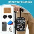 thumbnail image 6 of COEQINE Printed Crutch Bag Walking Cane Accesories Flower Dragonfly Black Forearm Crutch Organizer Pouch, Elbow Crutch Bag, 2 Pockets, Organize Daily Essentials, for Elderly, 6 of 7