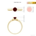 thumbnail image 5 of ANGARA Natural Solitaire Round Ruby Tapered Shank Ring in 14K Yellow Gold for Women (Size-5mm) | July Birthstone, Birthday, Anniversary, Jewelry Gift for Women | Natural Ruby Ring, 5 of 10