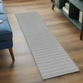 thumbnail image 3 of Grey Geometric 2'x6' Runner Rugs for Hallway Kitchen Bedside Non Slip Washable, Modern Pure Color Abstract Striped Entryway Rug Runners with Rubber Backing, Long Carpet Runner for Laundry Room, 3 of 8