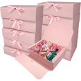 thumbnail image 1 of Caja de Regalo con Lazo de Satén, Caja de Papel Kraft para Boda, Embalaje, Regalo, Cumpleaños, Navidad, Fiesta, 1 of 4