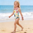 thumbnail image 3 of Grblisyd Girls Swimsuits Quick Dry Crossback One Piece Beach Swimwear Bathing Suit with Adjustable Strap 4-13Years, 3 of 6