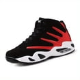 thumbnail image 2 of Men's Professional Basketball Shoes, Comfy High Top Breathable Non Slip Shock Absorption Lace Up Air Cushion Sneakers For Training Running Walking, 2 of 9
