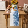 thumbnail image 2 of Nautical Coastal Table Runner 70 Inches, Summer Ocean Coral Starfish Conch Blue Bed Runner Dresser Scarves Tabletop for Indoor Outdoor Parties/Ceremony/Banquet, 13" x 70", 2 of 9