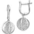 thumbnail image 1 of Sterling Silver Cz Sphere Dangle Earrings (25.7 X 10.7) Made In China qe15439, 1 of 5