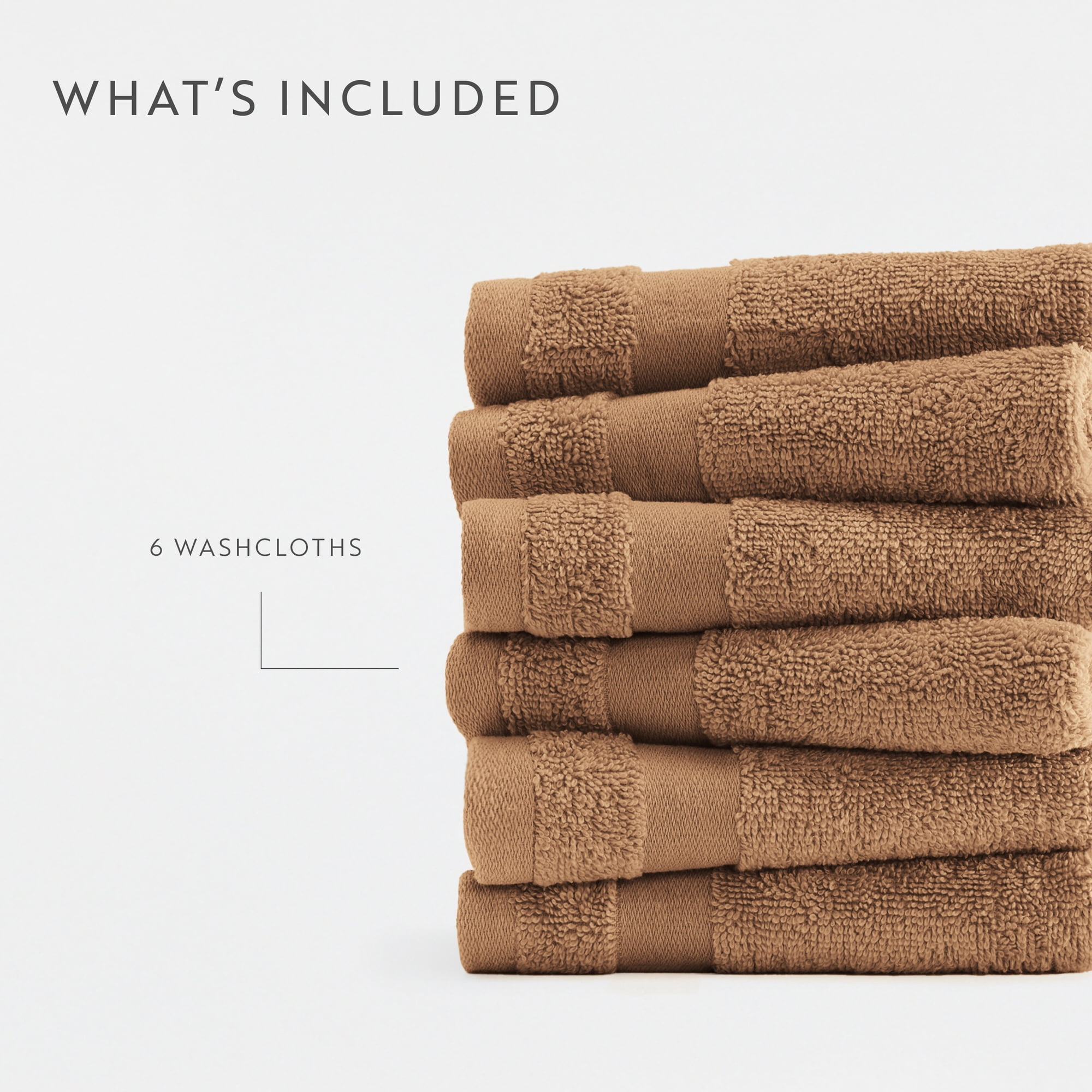Noble Linens 6 pack Cotton Washcloths