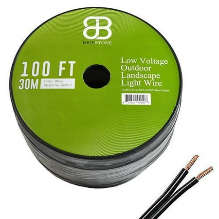 Dripstone 100ft Low Voltage 12 2 Outdoor Lighting Wire Copper Dripstone 100ft Low Voltage 12 2 Outdoor Lighting Wire Copper Landscape Cable 12awg