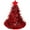 Red, variant on BadPiggies Christmas Tree Hat - Top Star & Glitter Tinsel Cute Pompoms Felt Party Hat Holiday Headgear (Green)