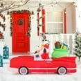 thumbnail image 4 of Costway 7.7 FT Long Christmas Inflatable Santa Claus and Reindeer Riding Red Car, 4 of 10