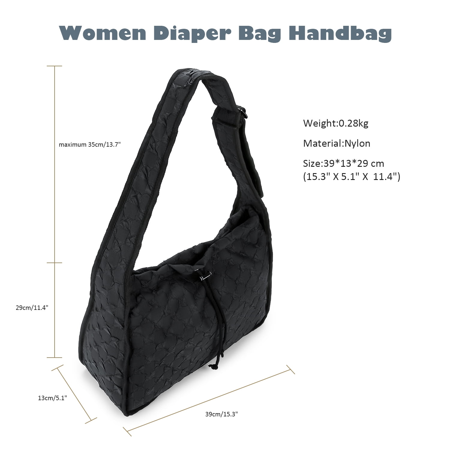 Single shoulder handheld mummy bag waterproof nylon diaper bag mother and baby travel plaid large capacity mummy bag