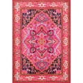 thumbnail image 2 of The Curated Nomad  Traditional Flower Medallion Violet Pink Rug (6'7 x 9') - 6'7 x 9', 2 of 5