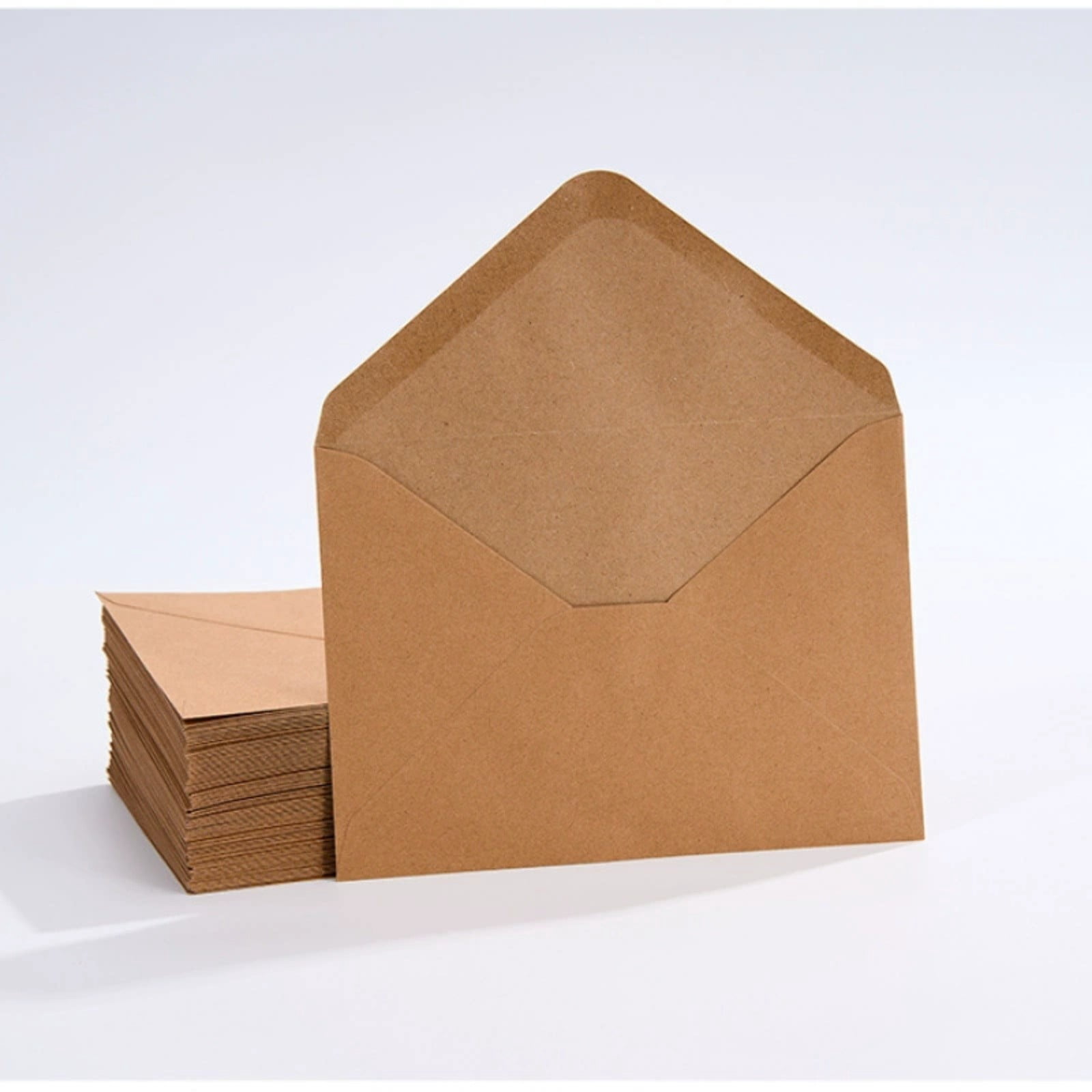 PPKVUFD 50 Pack Blank Cards and Envelopes 4.3 x 6.3 inches, Brown Blank Note Cards Greeting Cards and Envelopes Set, Folded Cardstock with Envelope for DIY Greeting Card, Thank You Card, Invitations