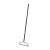 HART 16-Tine Steel Garden Bow Rake, Fiberglass Shaft with Secondary Grip Handle