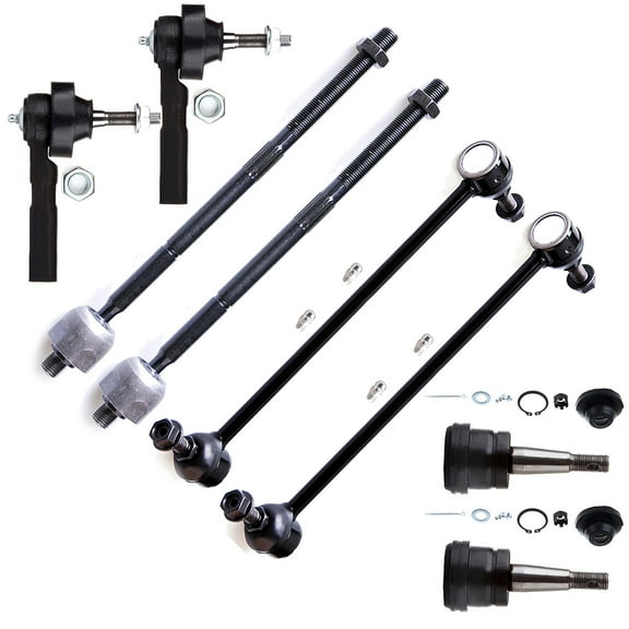 SCITOO 8pcs Suspension Kit 2 Lower Ball Joint 2 Sway Bar 2 Inner 2 Outer Tie Rod End Fit For Chrysler Town Country Voyager For Dodge Grand Caravan 2001 2002 2003 2004 2005 2006 2007 K7399 K7258
