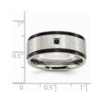 thumbnail image 7 of Stainless Steel Brushed/Polished Black IP-plated w/Black CZ Ring, 7 of 7