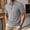 Gray, variant on 3XLT Men's Polo Shirts With Pocket Summertime Fashion Elasticity Casual Loose Zipper Lapel Short Sleeve