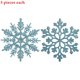 thumbnail image 1 of Adornos de plástico con purpurina para Navidad, decoración de copos de nieve para árbol de Navidad, 10 piezas, 10cm, 1 of 4