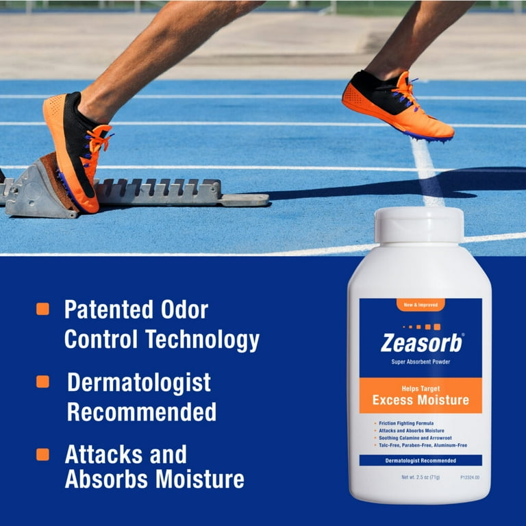 Zeasorb Prevention Foot & Body Powder, Absorb Excess Sweat