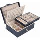 thumbnail image 5 of Jewellery Box Organiser For Crday Necklace Earrings Bracelets Rings, Large Pu Leather Gift, 5 of 5