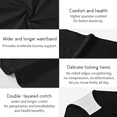 thumbnail image 3 of MecTo Womens Cotton Underwear High Waisted Tummy Control Breathable Panties Plus Size Ladies Panties 4 Pack, Black, 3 of 6