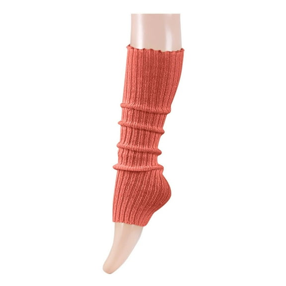Lmnyox 80s Cotton Leg Warmer for Women Cute Ribbed Knit Knee High Socks Winter Thermal Long Socks for Dance Party