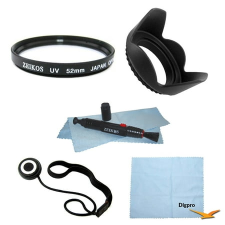Special 52 mm filter Kit Multicoated UV Protective Filter Hard Lens Hood LCD/Lens Cleaning Pen Micro Fiber Cloth Lens Cap Keeper For Nikon Canon Sony Olympus Sony Fuji Digital Cameras