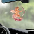 thumbnail image 4 of Cupid Shooting Arrow Car Ornament, 1pc 3.19x3.15in God of Love Angel Pendant, Funny Valentine's Day Hanging Decor, Romantic Fairy Suncatcher Style Charm, Holiday Gift for Couples, 4 of 5