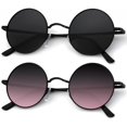 thumbnail image 1 of Gafas de sol KALIYADI redondas polarizadas retro de metal UV400 47 mm, 1 of 7