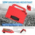 thumbnail image 4 of Feishell For Samsung Galaxy Tab A 10.1 Inch (2019) SM-T510/T515 with Pencil Holder Adjustable Shoulder/Hand Strap Kickstand Rubber Three Layer Convertible Handle Cover Kids Friendly, Red, 4 of 9
