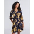 thumbnail image 2 of Time and Tru Women's Poplin Shirt Dress with Long Sleeves, Sizes XS-XXXL, 2 of 5