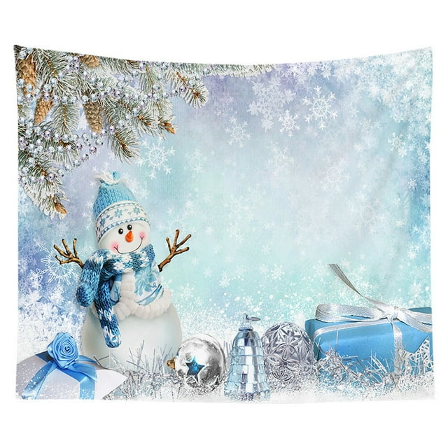 Tapiz de pared de Navidad Decoración colgante de pared Muñeco de nieve Papá Noel Árbol de Navidad Elemento Impresión digital Tapiz Ropa de cama Tapiz Dormitorio Sala de estar Estilo Sailing Electrónica