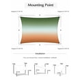 thumbnail image 6 of Gradient Sage Green Sun Shade Sail 12' x 16', Modern Minimalist Green Orange Ocean Beach Rectangle Outdoor Sunshade Canopy, Waterproof UV Block Patio Covers for Garden Yard Beach, 6 of 9