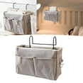 thumbnail image 4 of destyer Bedside Caddy Storage Bag for College Dorm 2 Side Hooks Pockets Gray, 4 of 8