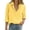 25#Yellow, variant on Womens Linen Button Down Shirts Loose Fit Long Sleeve Collared Blouse Casual V Neck Tops Outfits Yellow M