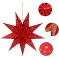 thumbnail image 2 of ABPETE Paper Star Lantern Lampshade 9 Pointed Star Hanging Decorations for Christmas New Year Wedding Party Holiday Birthday (3Pcs,Red), 2 of 18