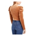 thumbnail image 2 of Kit + Sky Womens Brown Long Sleeve Jewel Neck Top Size: M, 2 of 4