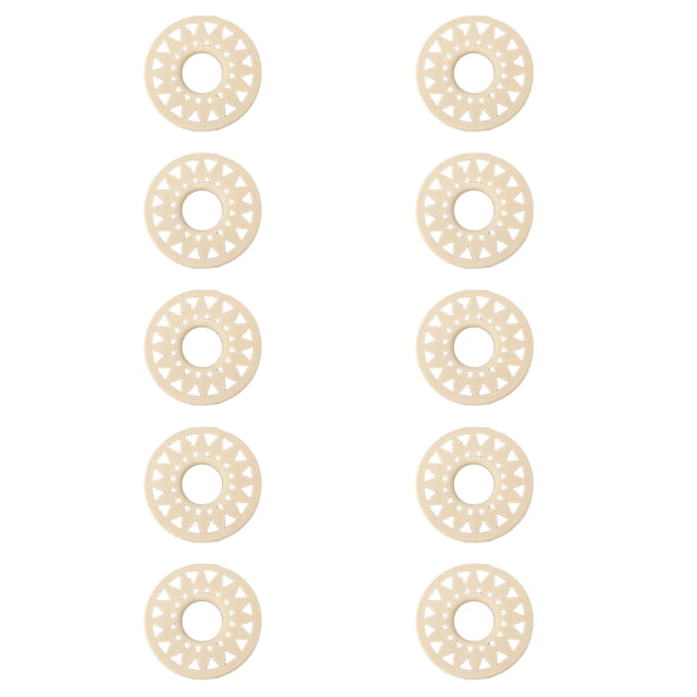 Yhmxh Soporte decorativo de madera para huevos de Pascua, 10 piezas de madera redonda tallada con base hueca de cristal de girasol, ideal para exhibir huevos de Pascua y decorar el hogar.