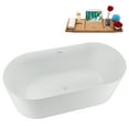 thumbnail image 5 of 67" Streamline N4740WH Soaking Freestanding Tub and Tray With Internal Drain in Glossy White, 5 of 10