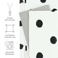 thumbnail image 4 of Noble Linens Light Gray Painted Polkadot Reversible 3-Piece Duvet Cover Set, Full/Queen, 4 of 11