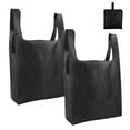 thumbnail image 1 of 2 Pack Reusable Shopping Bags Foldable Large Grocery Bags with Attach Pocket Reusable Tote Bags Machine Washable for Kitchen Shopping, 1 of 9