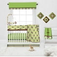 thumbnail image 2 of Bacati - Mod Dots/Stripes Green/Yellow/Chocolate Musical Baby Crib Mobile, 2 of 8